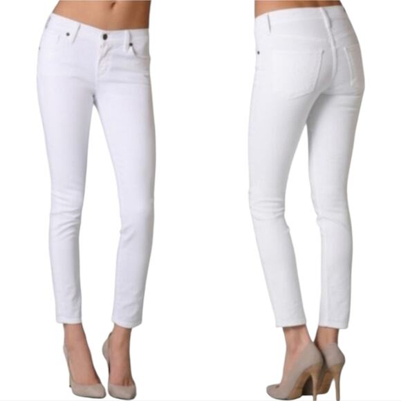 Citizens of Humanity White Thompson Cropped Skinny Jeans‎ Size 26 - Picture 1 of 10